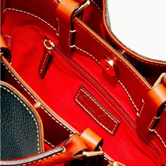 Dooney & Bourke Dark Green and Tan Satchel - Picture 4 of 8